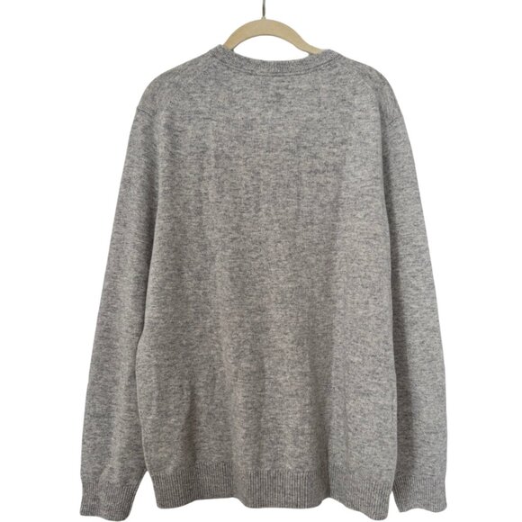 Land's End Gray Cashmere Sweater V Neck Men's - Picture 3 of 4